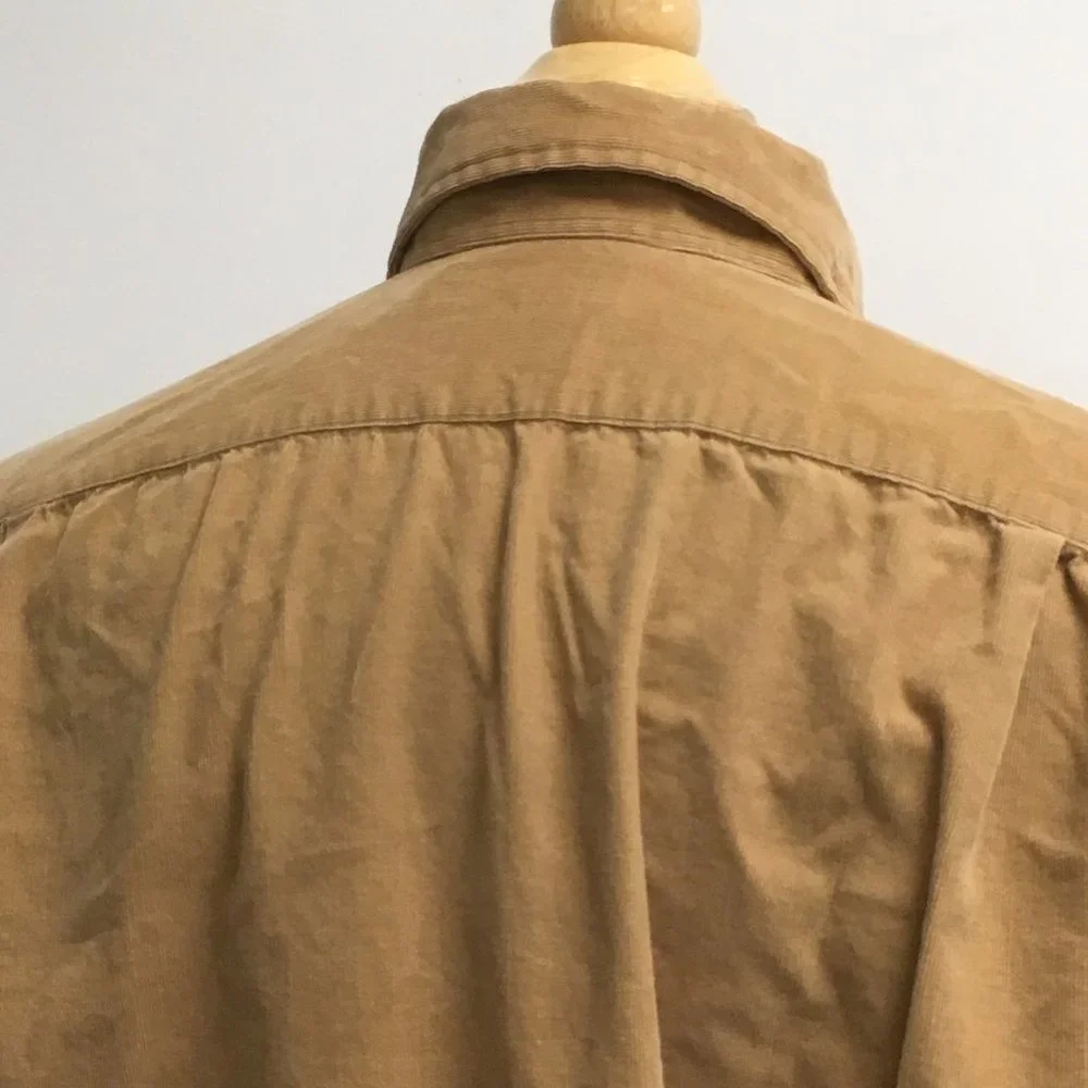 Polo Ralph Lauren camel brown Westerton fine wale corduroy button down shirt xl